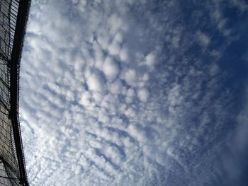 Low angle view of cloudy sky