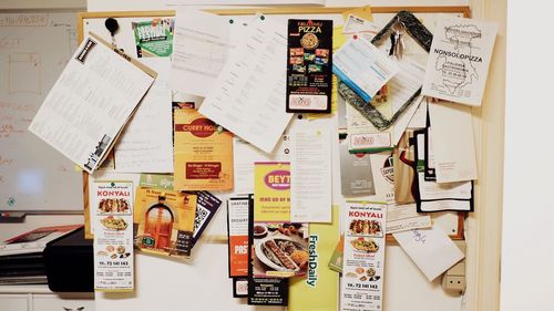 Clothes hanging on paper