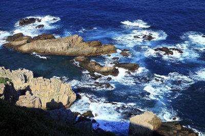 Rock formation on sea shore