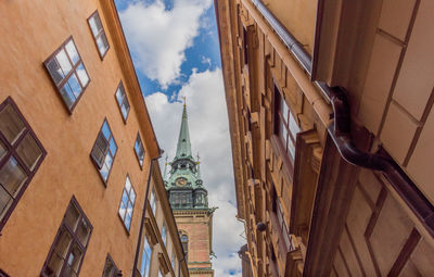 Low angle view of buildings against sky