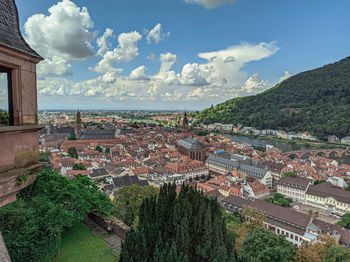 Panoramic view of a lovely day in heidelberg