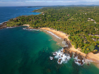 High angle view of beach