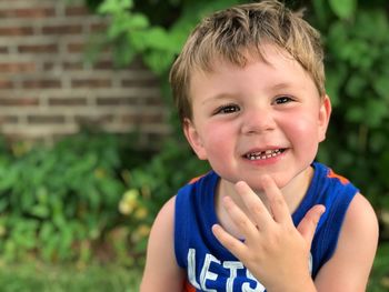 Portrait of cute boy