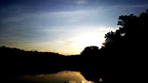 Silhouette of trees at sunset