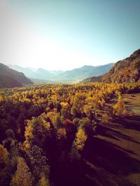 Scenic view of landscape against clear sky