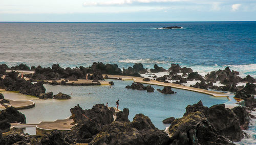 Scenic view of sea against sky