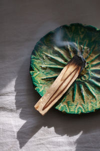 High angle view of food on table