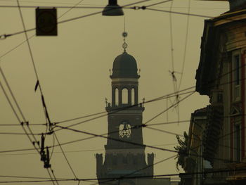 Low angle view of bell tower