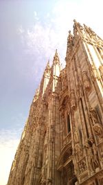 Low angle view of traditional building against sky