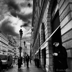 City street against buildings