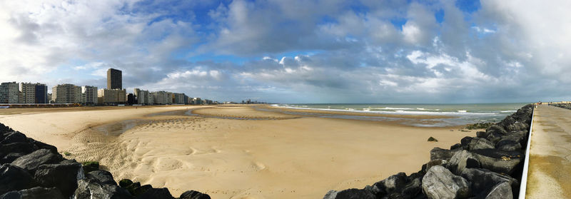 Sandy beach in belgium 