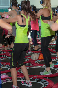 Rear view of women dancing