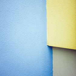 Close-up of blue wall