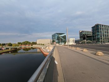 Bridge over river against sky