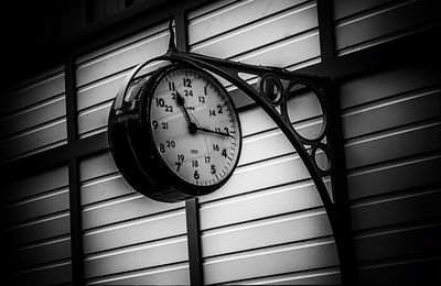 Low angle view of clock