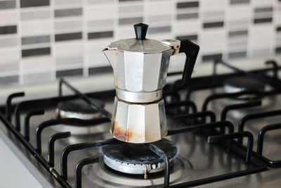 Close-up of coffee on table at home