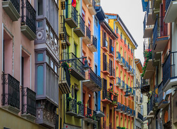 Low angle view of buildings in city