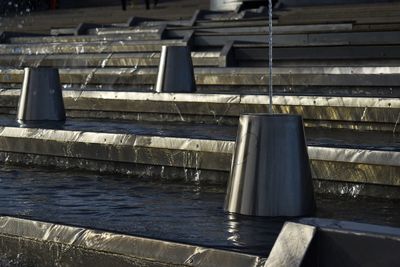 Reflection of built structure in river