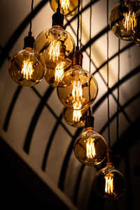 Low angle view of chandelier