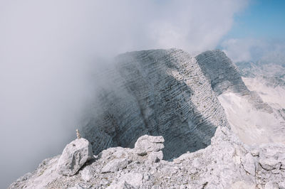 Kanin mountain range in julian alps