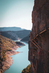 Scenic view of river against clear sky