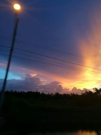 Silhouette of landscape at sunset