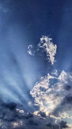 Low angle view of clouds in sky