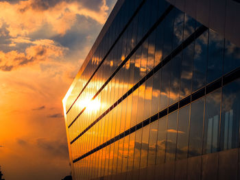 Low angle view of sky at sunset