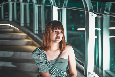 Portrait of beautiful young woman