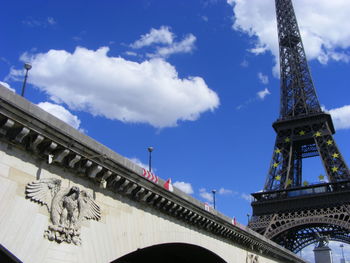 Low angle view of historical building against cloudy sky