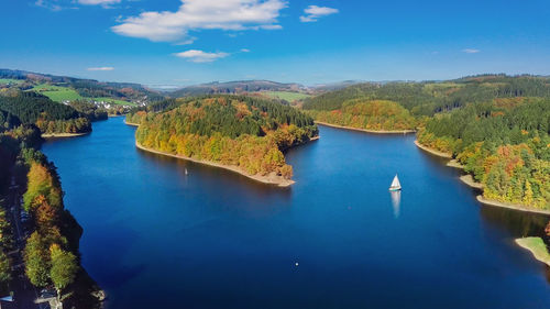 Scenic view of river against sky