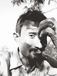 Close-up portrait of young man