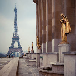 Statue of tower in city