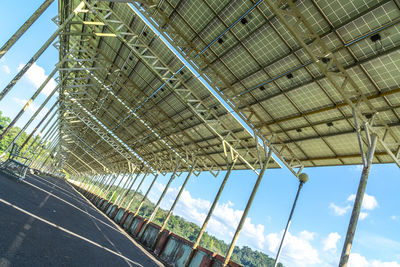 Low angle view of bridge against sky