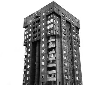 Low angle view of building against clear sky