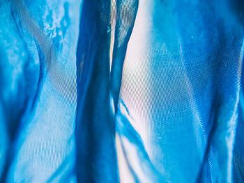 Full frame shot of blue fabric