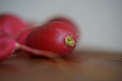 Close-up of strawberry on table