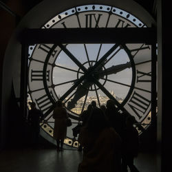 Low angle view of clock