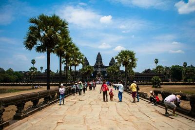 People walking on footpath