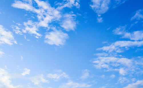 Low angle view of blue sky