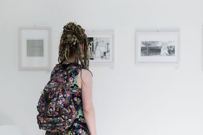 Young woman in hair