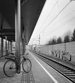 Track bike on the rails 