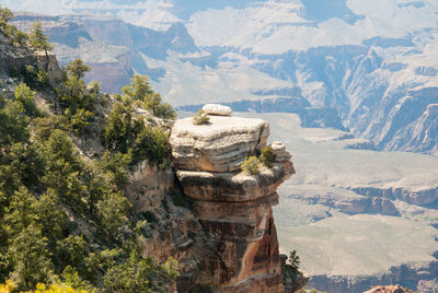 Panoramic view of rock formations on landscape