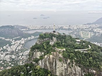 High angle view of city