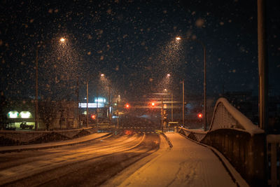 Street in city at night