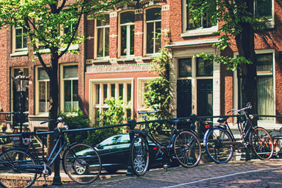Bicycles on street
