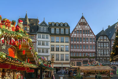 Low angle view of buildings against sky