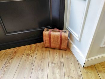 Empty chair on floor at home