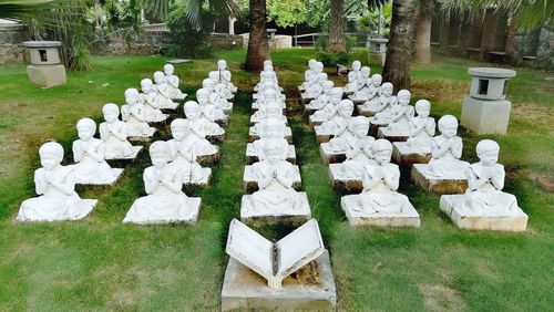 View of trees on grass