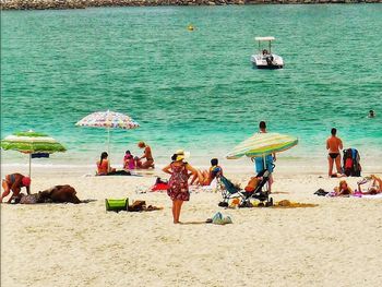 Group of people on beach